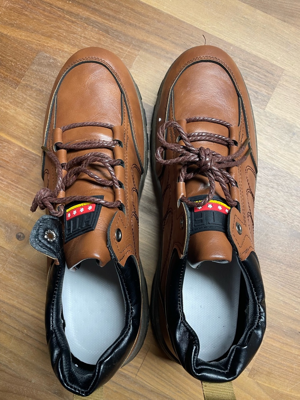 Men's Brown Leather Lace-Up Boots